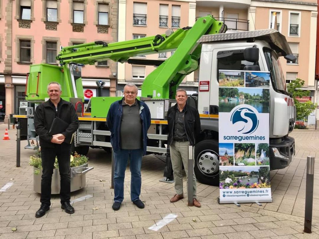 Thierry GROSSMANN (responsable des ateliers municipaux), Christian DIETSCH (adjoint aux travaux) et Jean-Luc EBERHART (Directeur Général des Services Techniques)