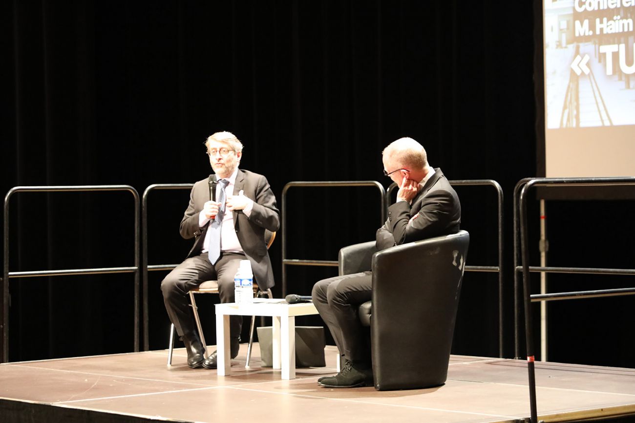 Conférence de M. Haïm KORSIA, grand rabbin de France et vernissage de l'exposition des élèves de la classe de M. Denis FRANOUX